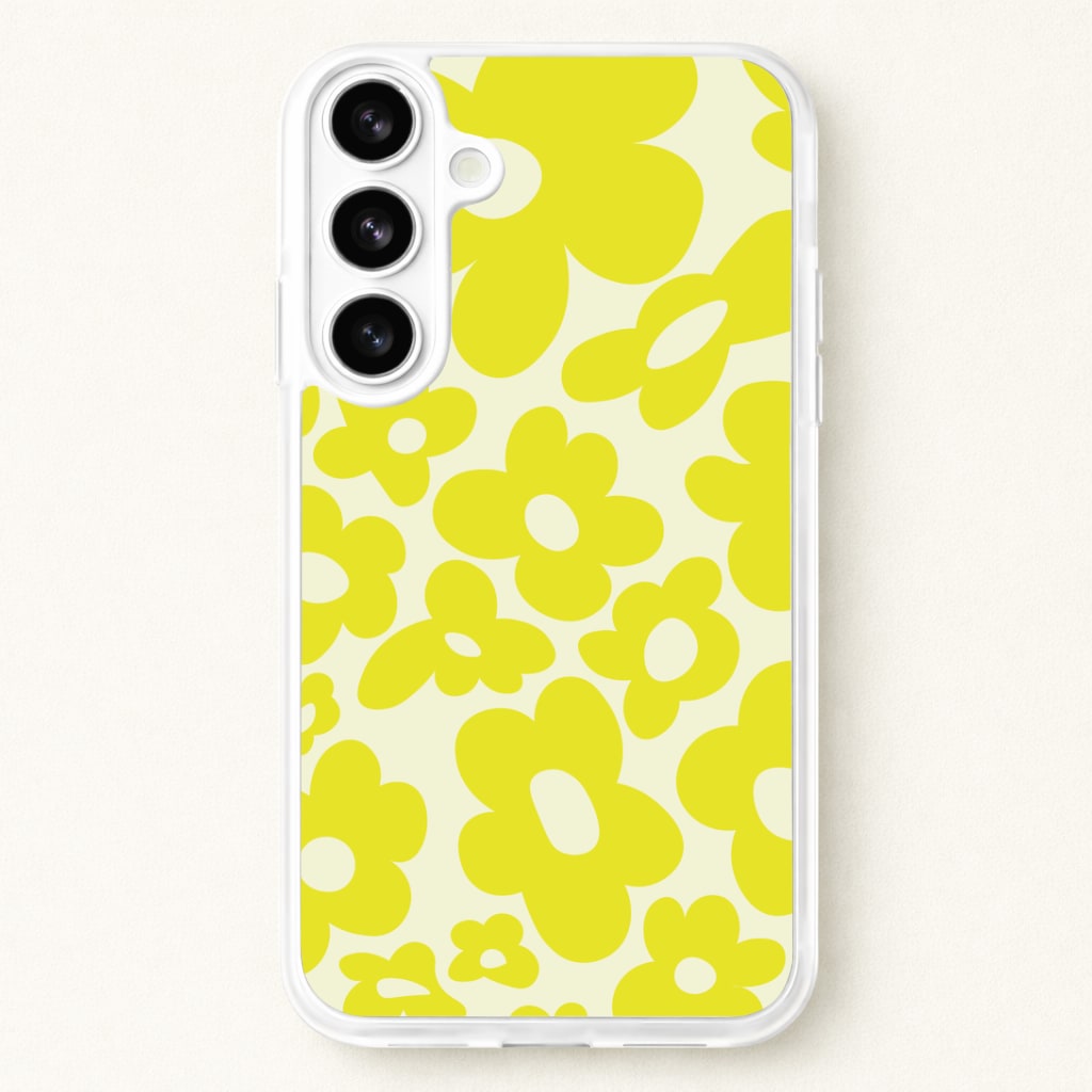 Yellow Flowers - Trippy Patterns Phone Case for Galaxy S26
