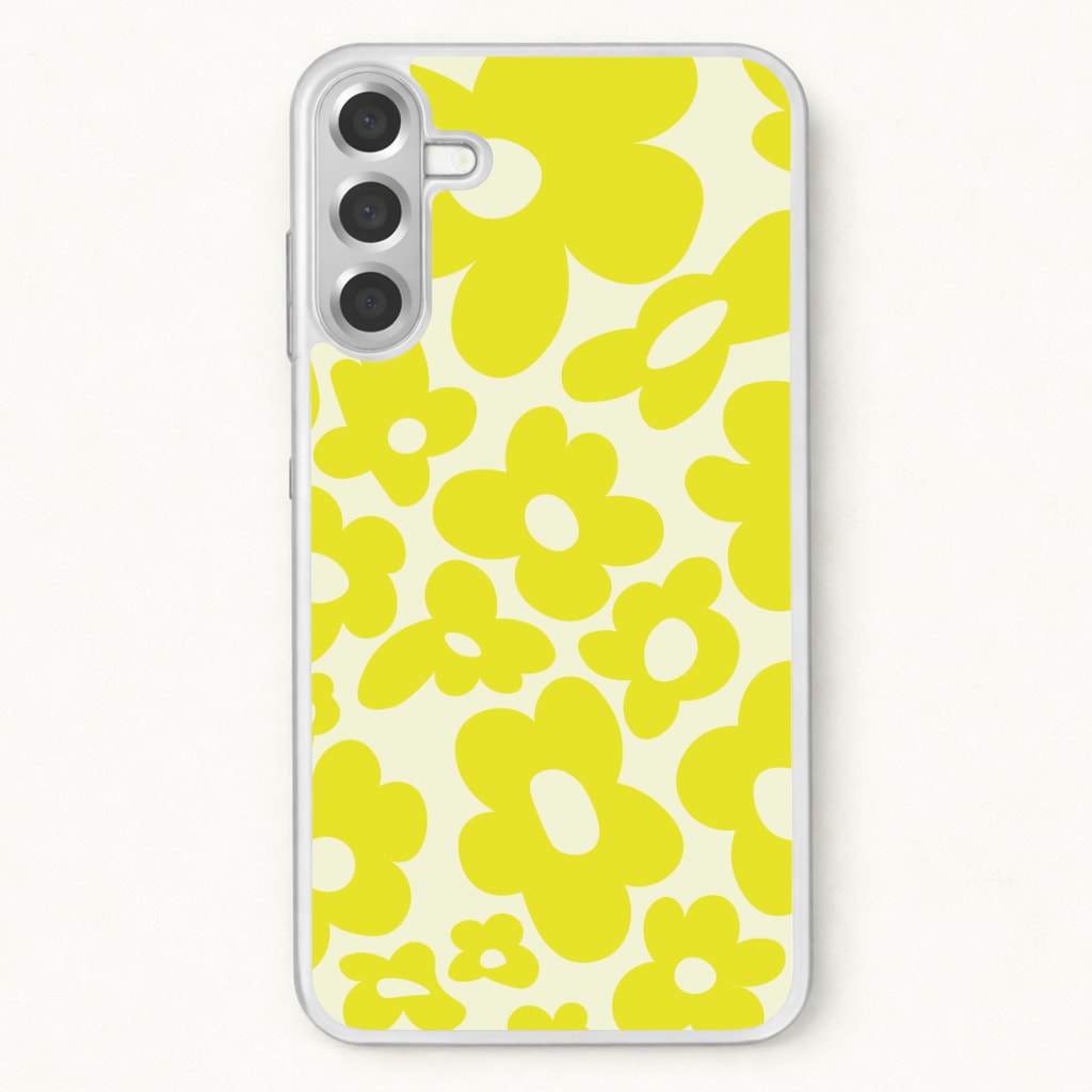 Yellow Flowers - Trippy Patterns Phone Case for Galaxy A17