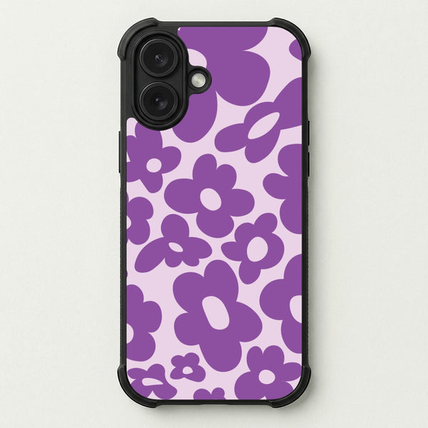 Purple Flowers - Trippy Patterns Phone Case — Bumper case