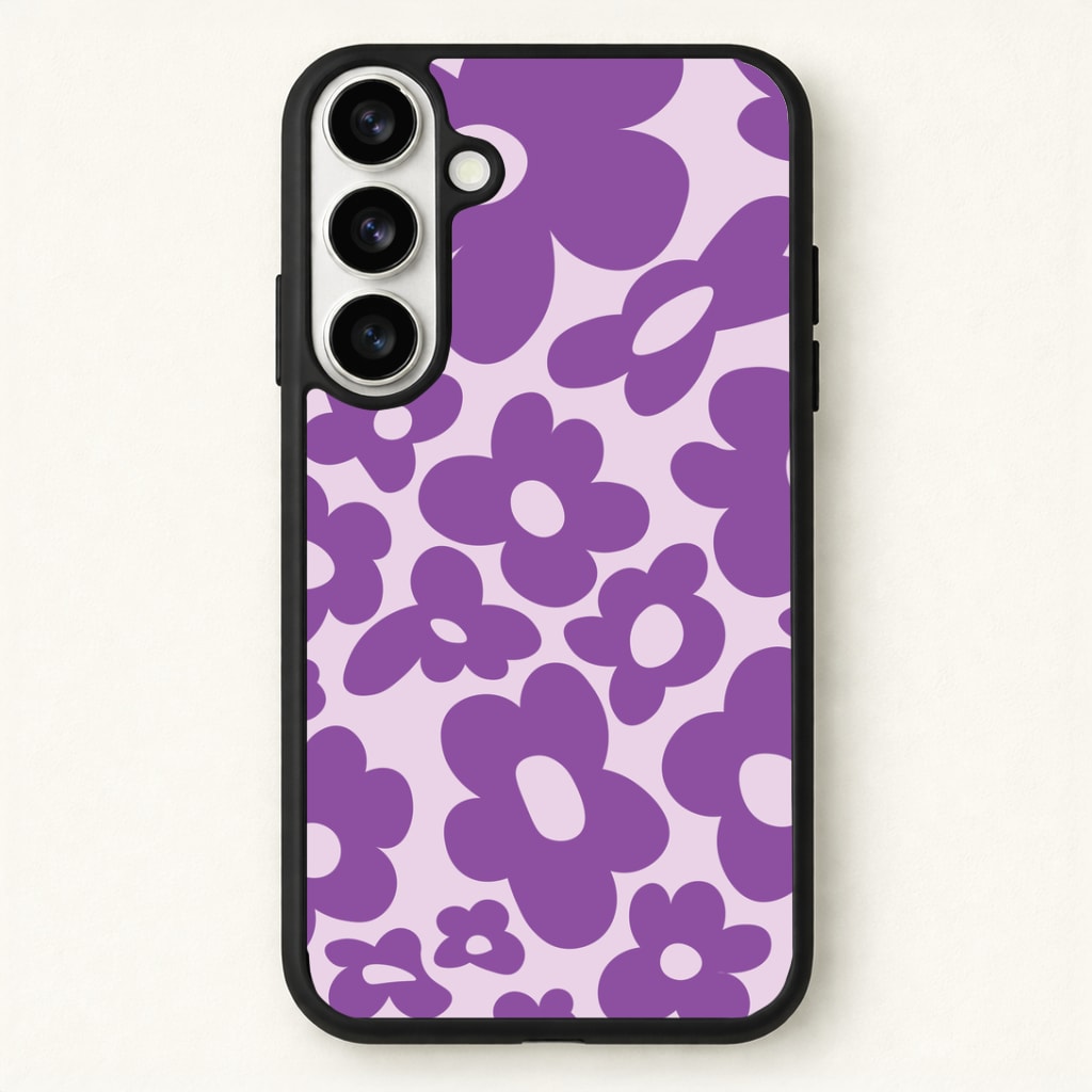 Purple Flowers - Trippy Patterns Phone Case for Galaxy S26 Plus