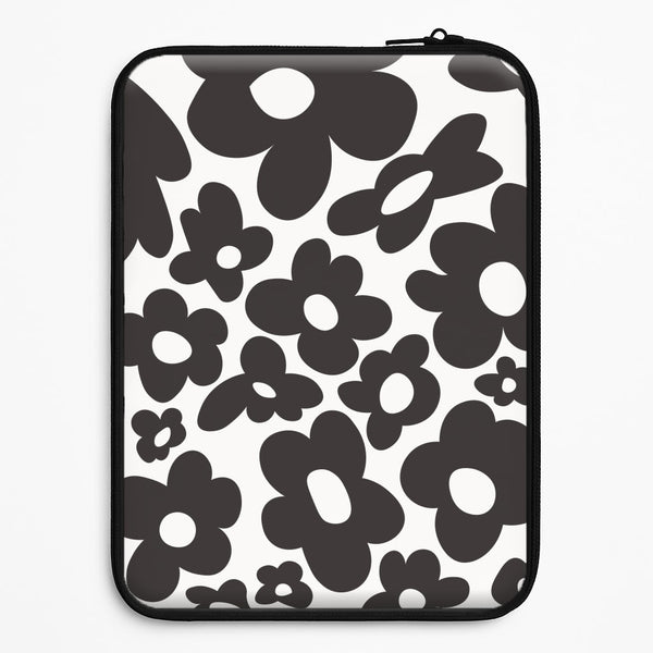 Black Flowers - Trippy Patterns Universal Laptop Sleeve