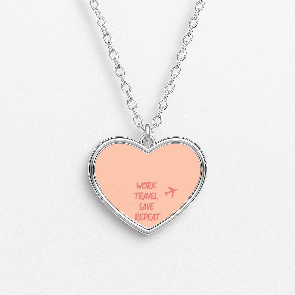 Work Travel Save Repeat - Travel Necklace