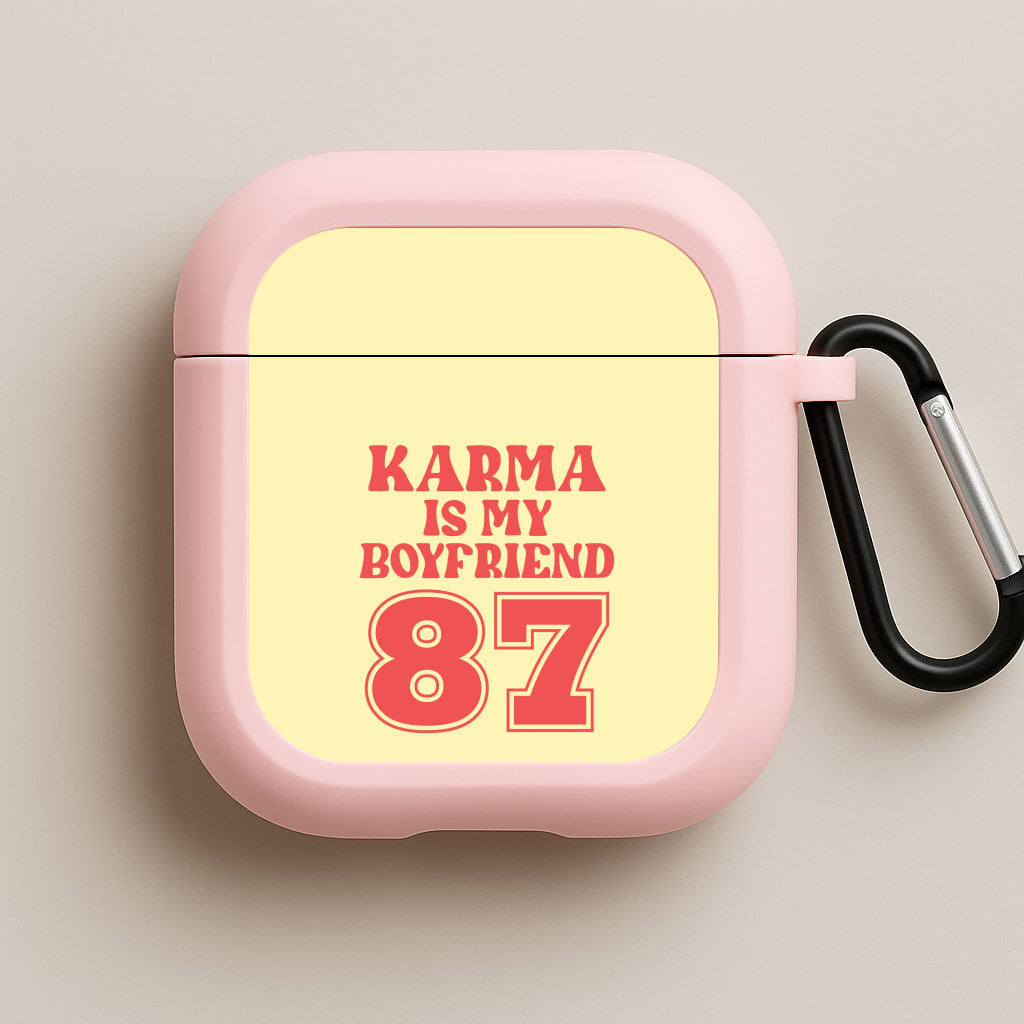 Karma Is My Boyfriend Pink AirPods Case