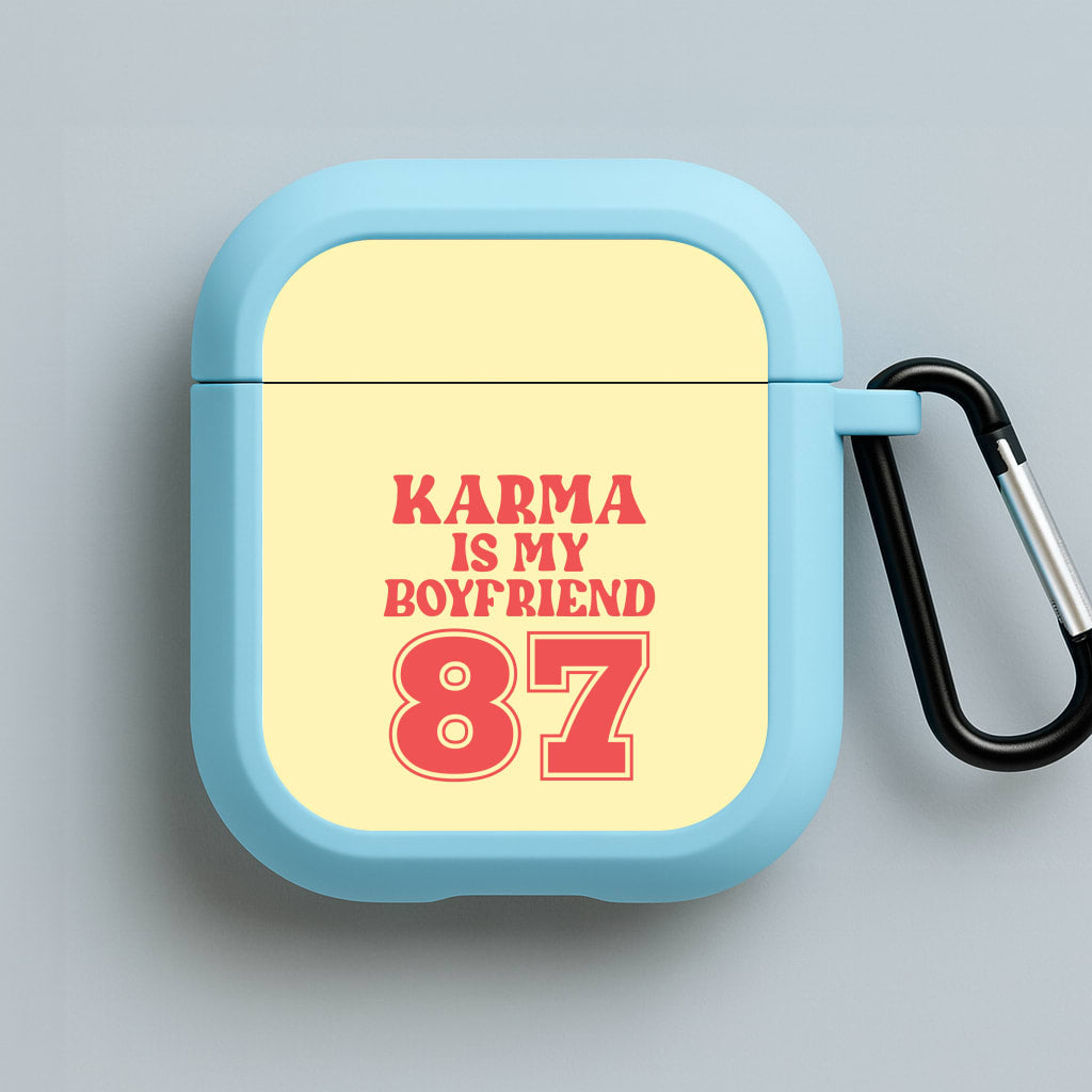 Karma Is My Boyfriend Blue AirPods Case