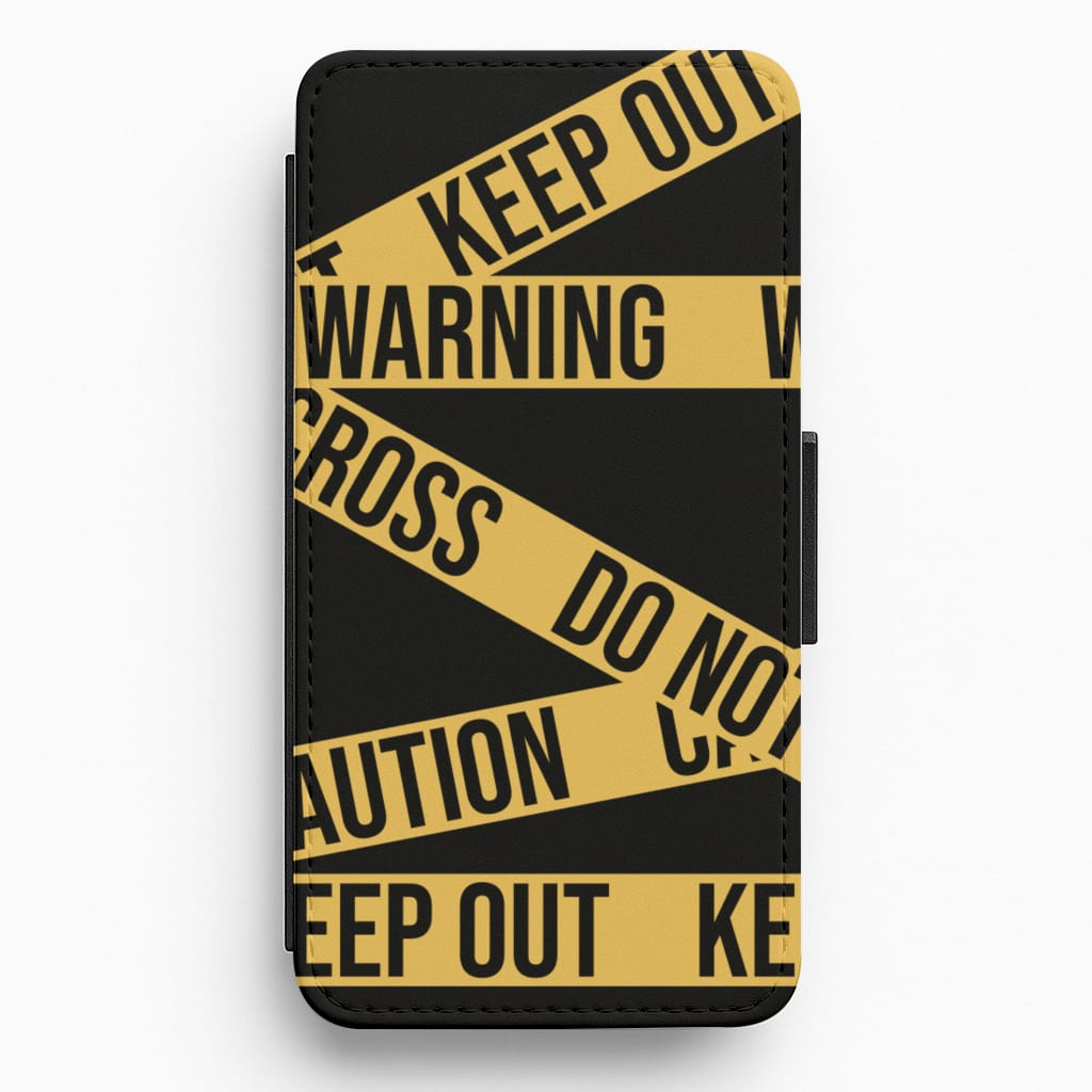 Warning Tapes Flip / Wallet Phone Case