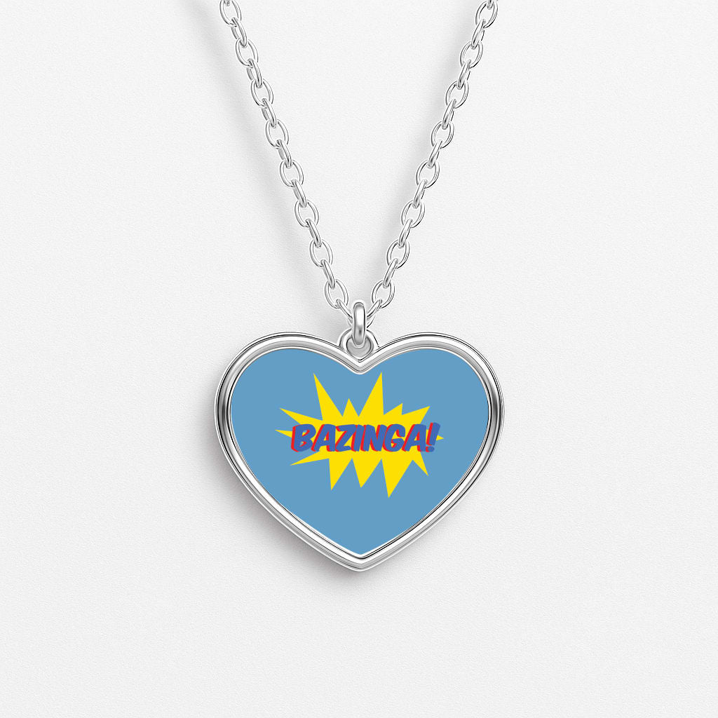 Bazinga! - TV Quotes Heart Necklace