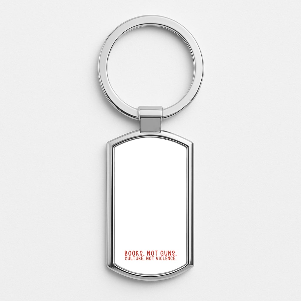 Books, Not Guns - TV Quotes Luxury Keyring