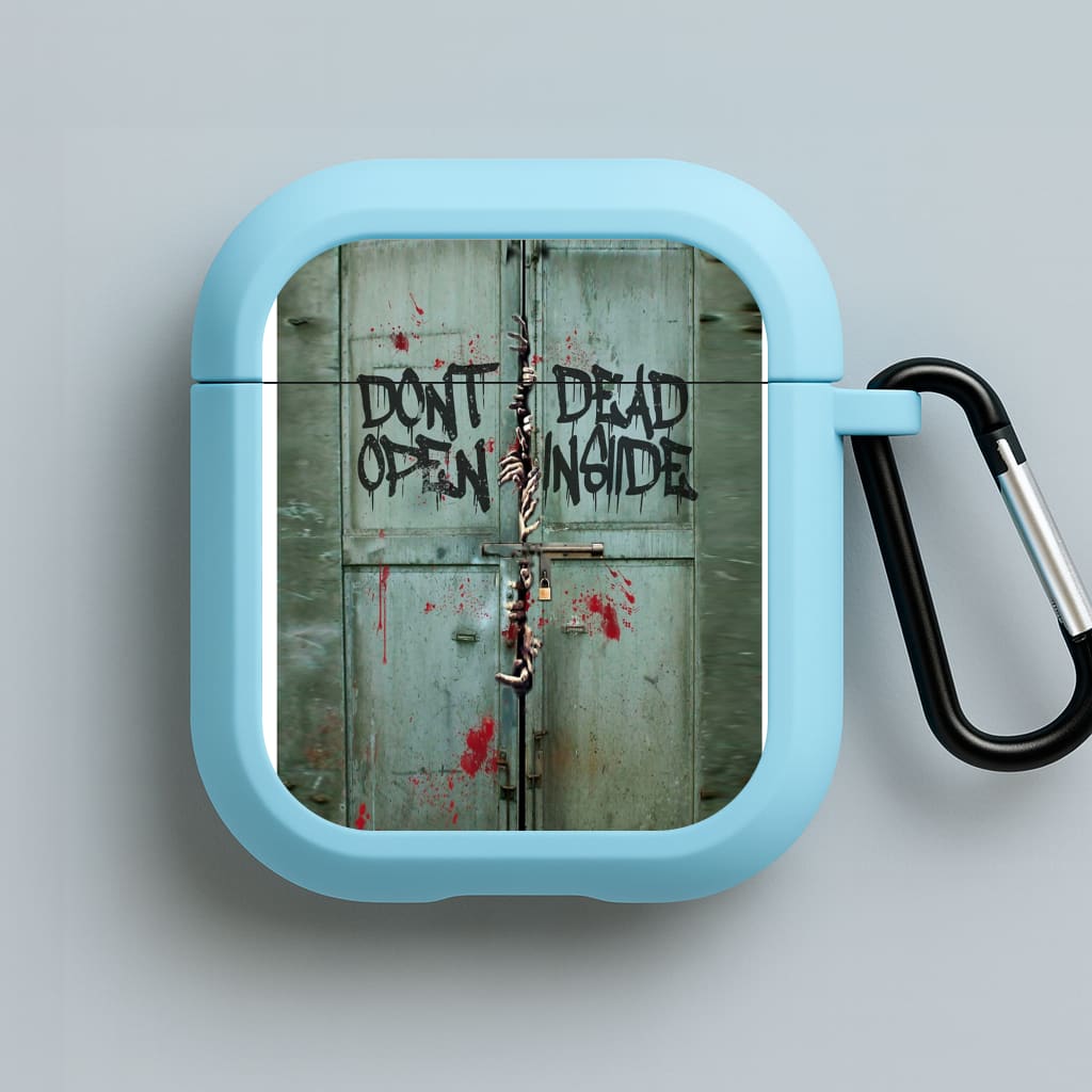 Don't Open Dead Inside Blue AirPods Case