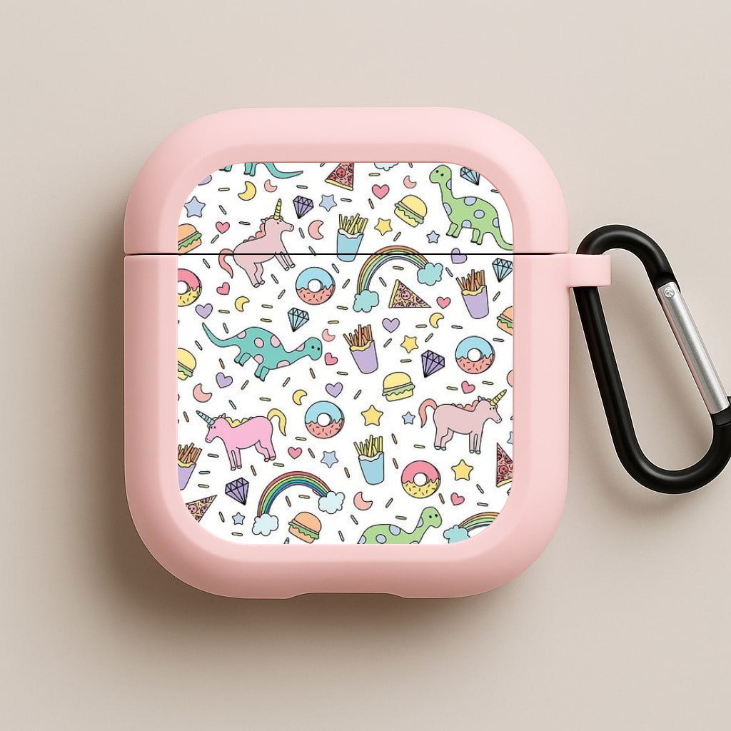 Tumblr Pattern Pink AirPods Case