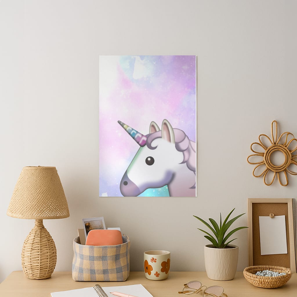 Galaxy Unicorn Pattern - Tumblr Art Print