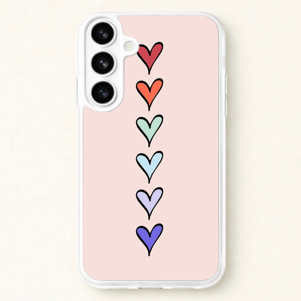 Love Heart Line Phone Case for Galaxy S26