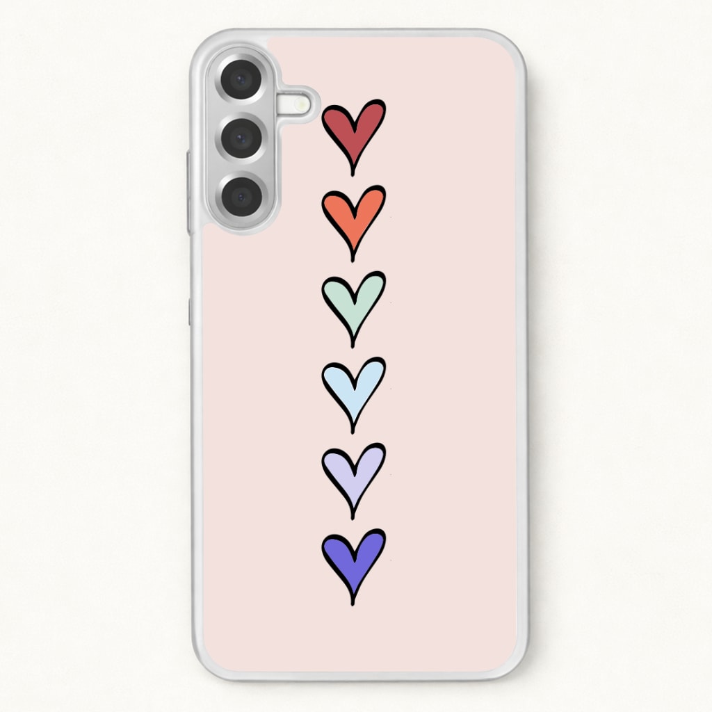 Love Heart Line Phone Case for Galaxy A17