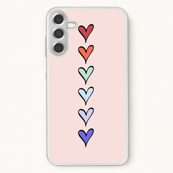 Love Heart Line Phone Case for Galaxy A37