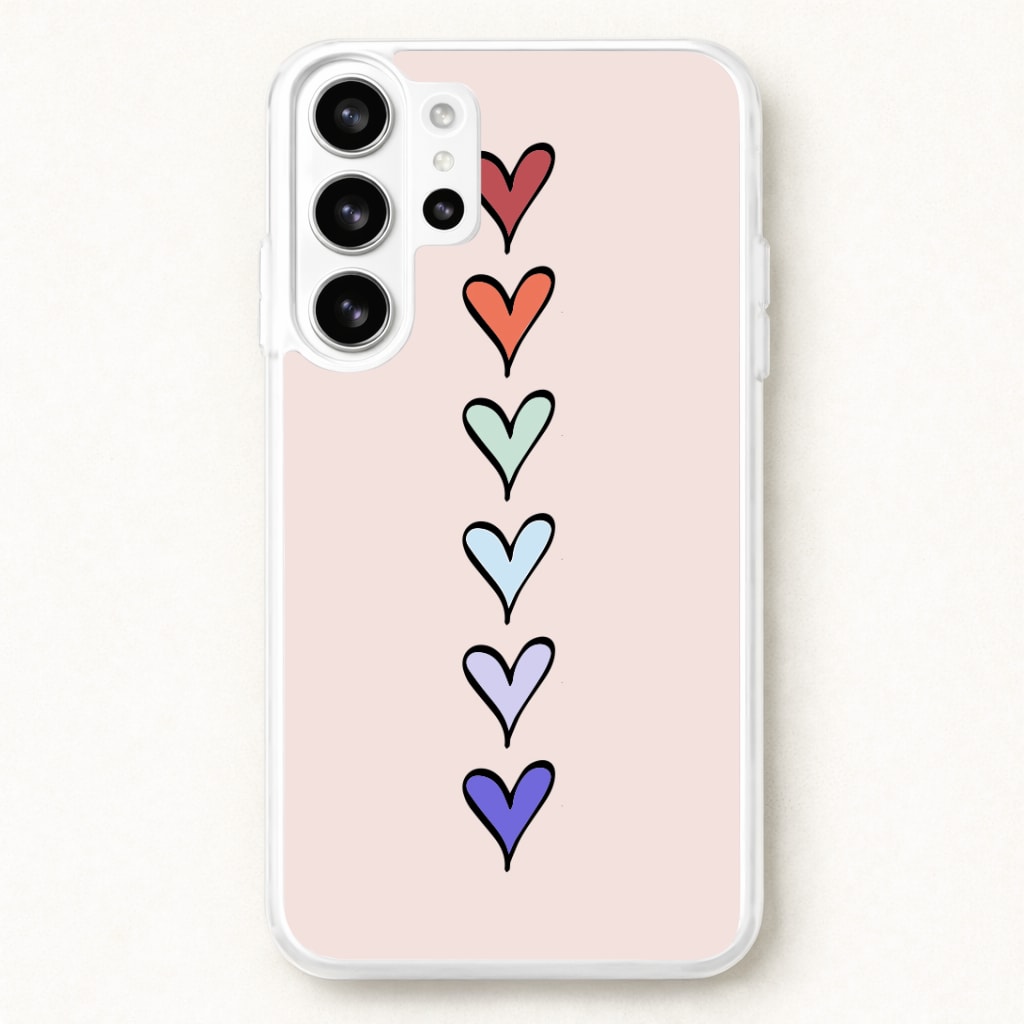 Love Heart Line Phone Case for Galaxy S26 Ultra