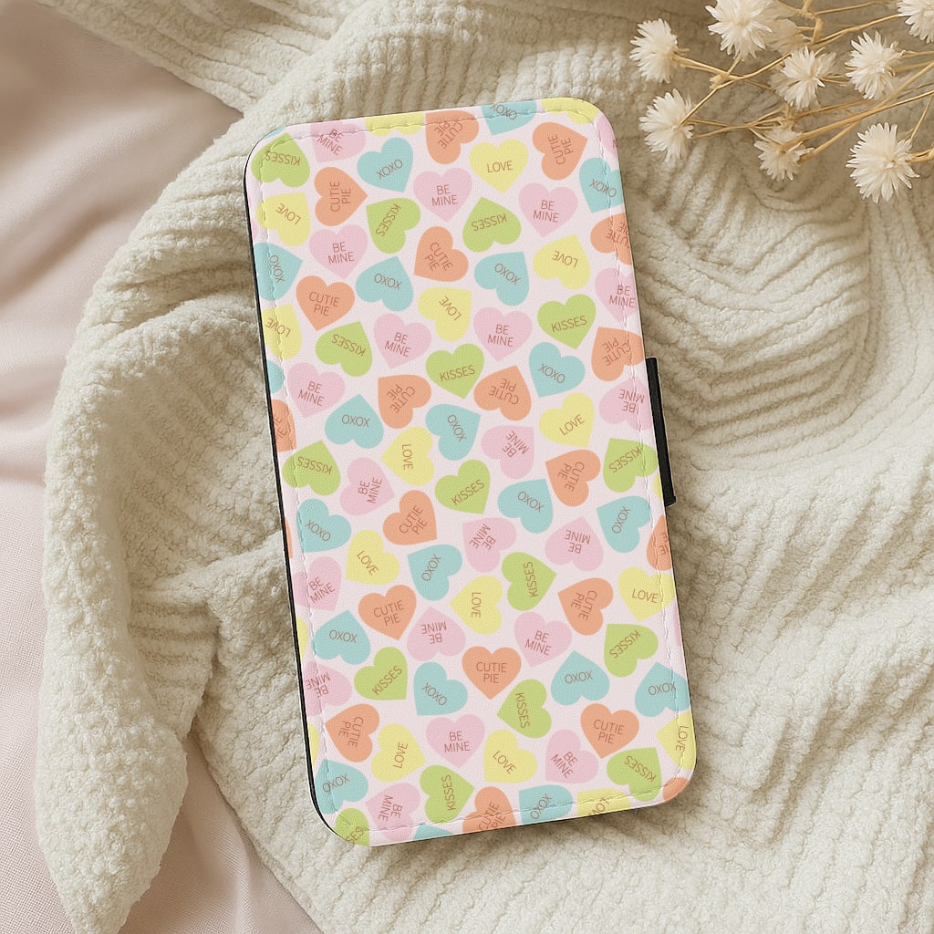 Love Hearts- Valentine's Day Wallet Phone Case