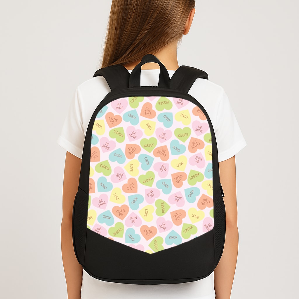 Love Hearts- Valentine's Day Large School Bag