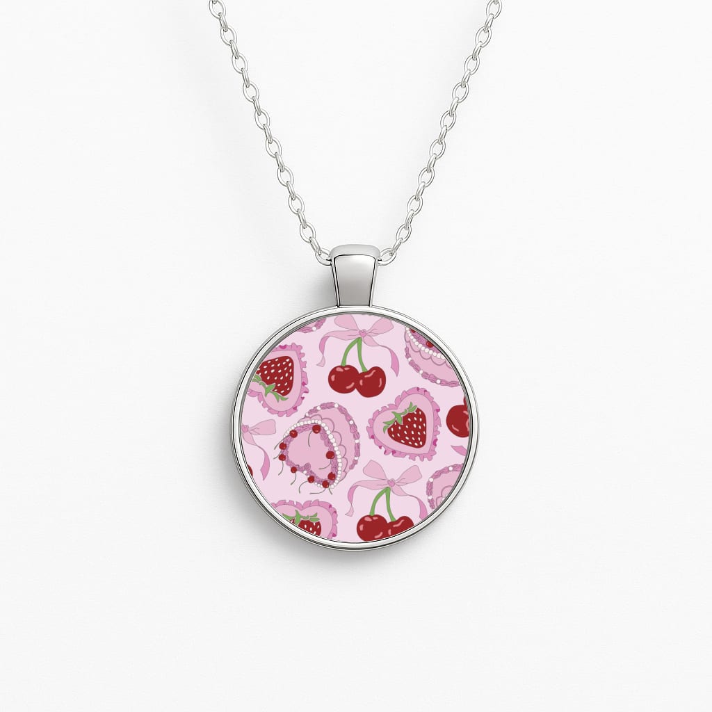 Cherries, Strawberries And Cake - Valentine's Day Necklace