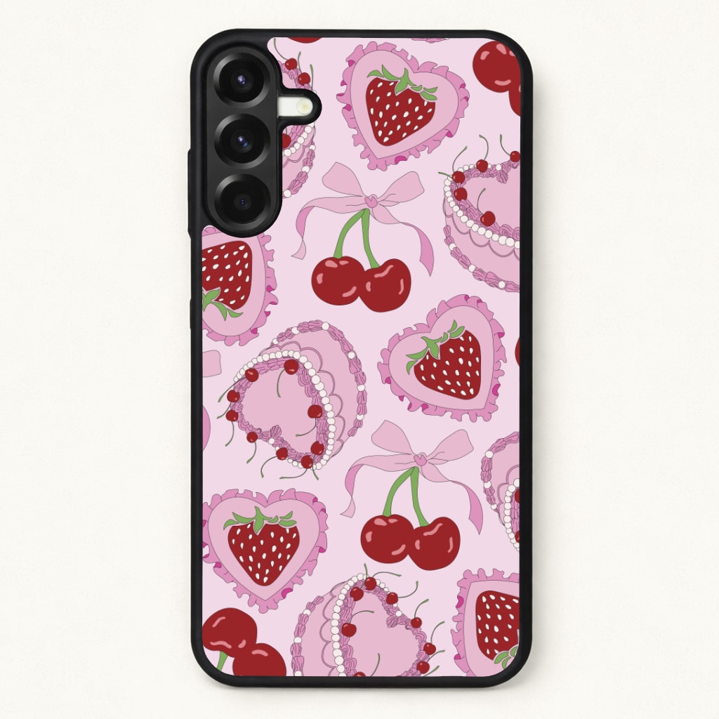 Cherries, Strawberries And Cake - Valentine's Day Phone Case for Galaxy A37