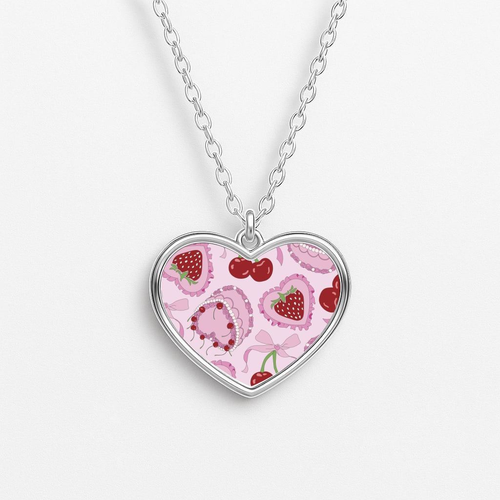 Cherries, Strawberries And Cake - Valentine's Day Necklace