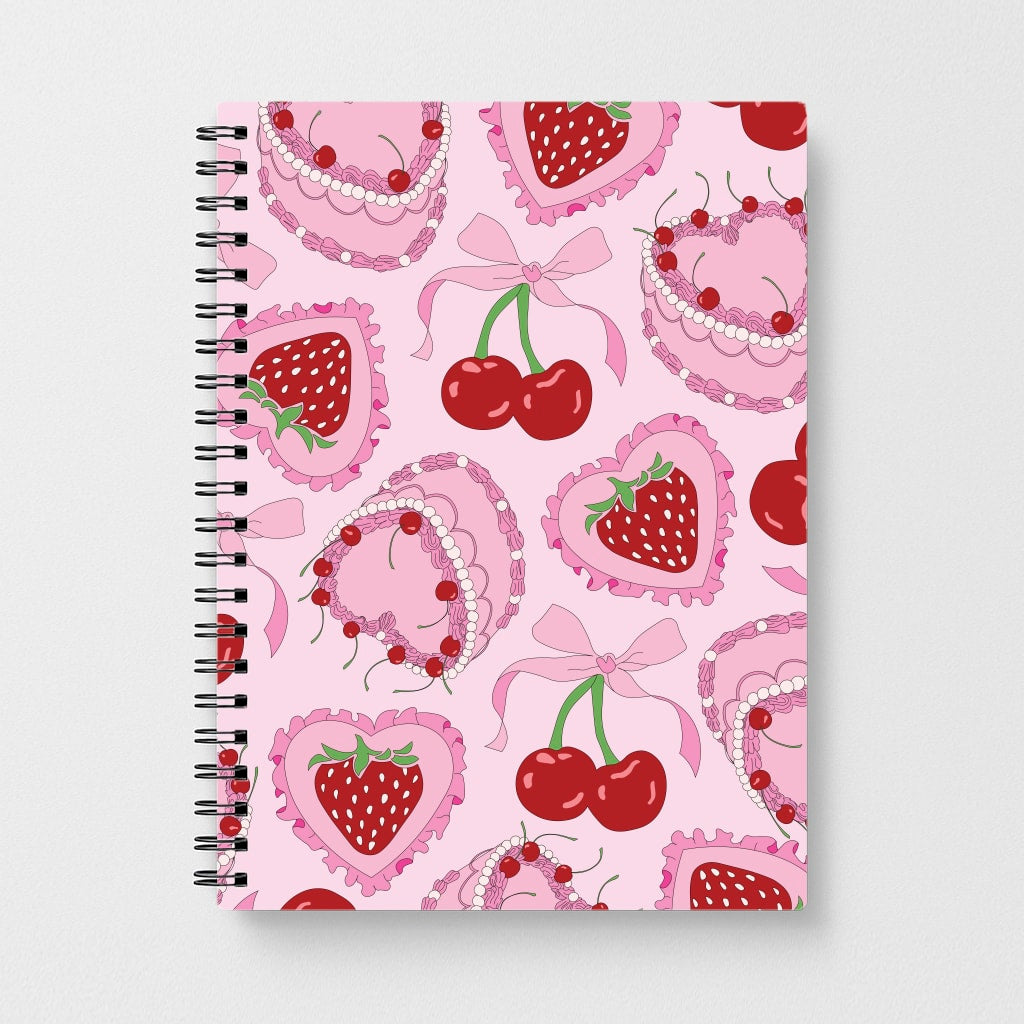 Cherries, Strawberries And Cake - Valentine's Day Notebook