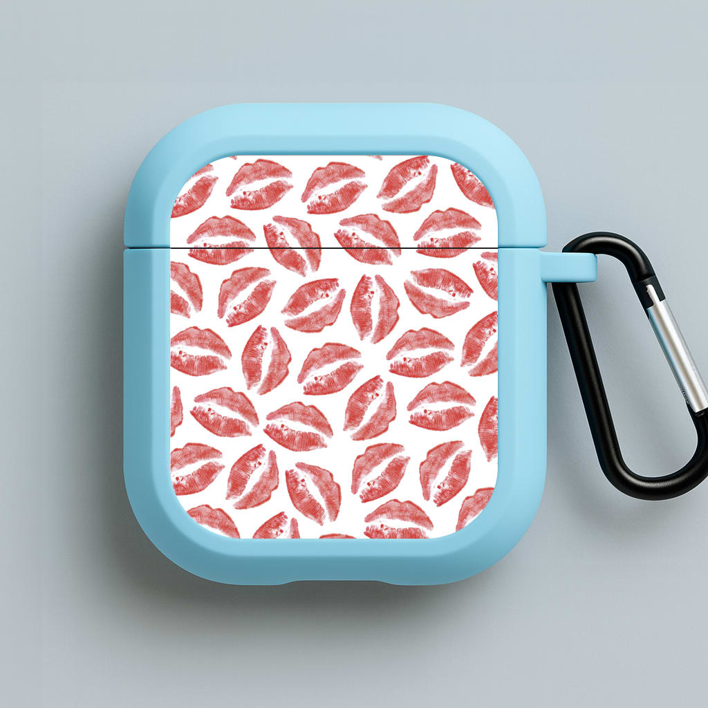 Kisses - Valentine's Day Blue AirPods Case
