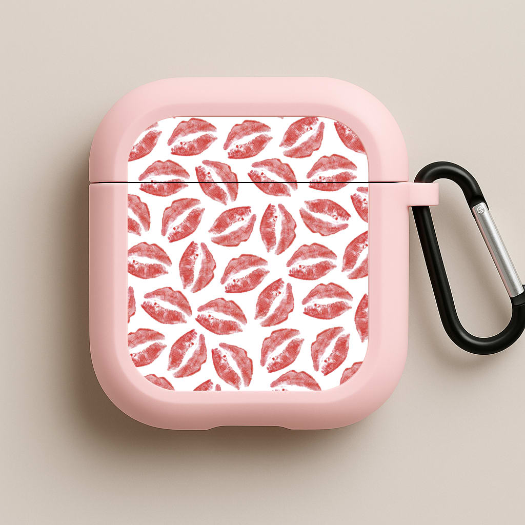 Kisses - Valentine's Day Pink AirPods Case
