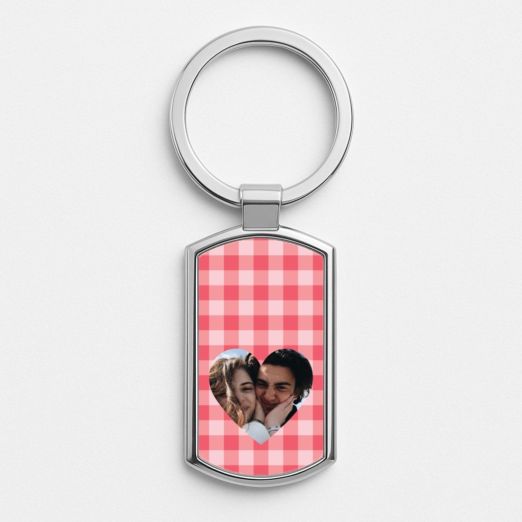 Valentine's Heart Silver Keyring