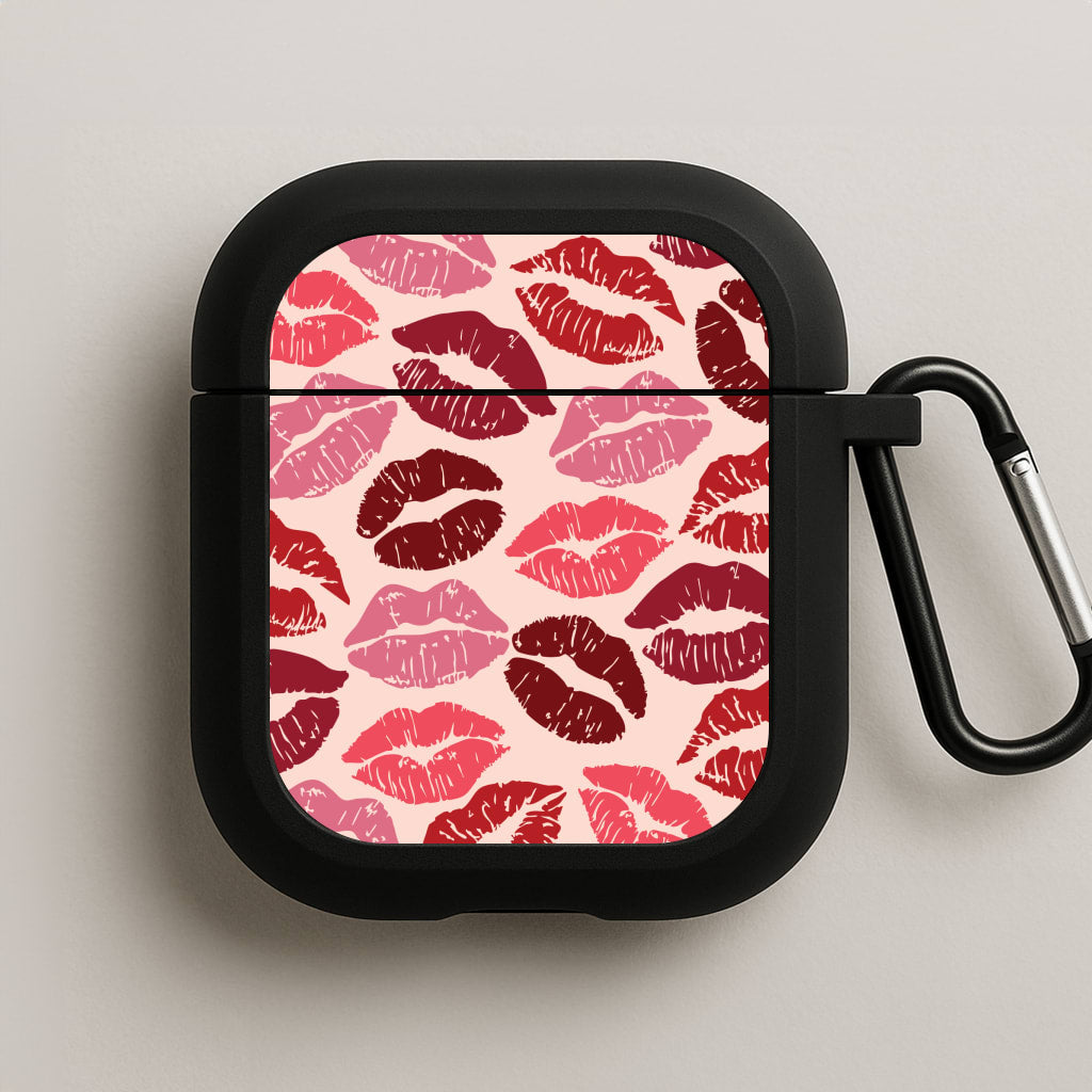 Valentine's Lips Pattern AirPods Case
