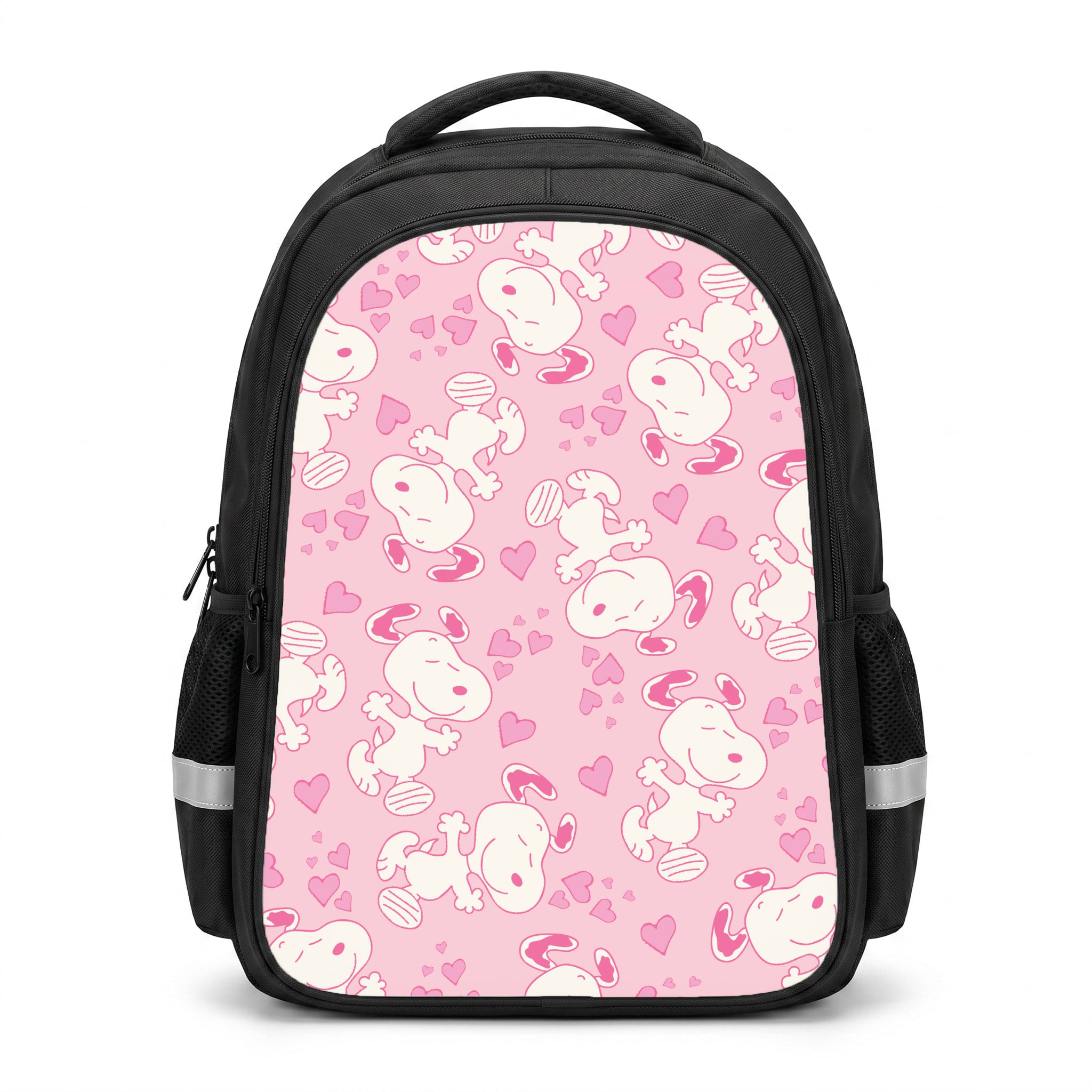 Cartoon Beagle Valentine Hearts Pattern Backpack