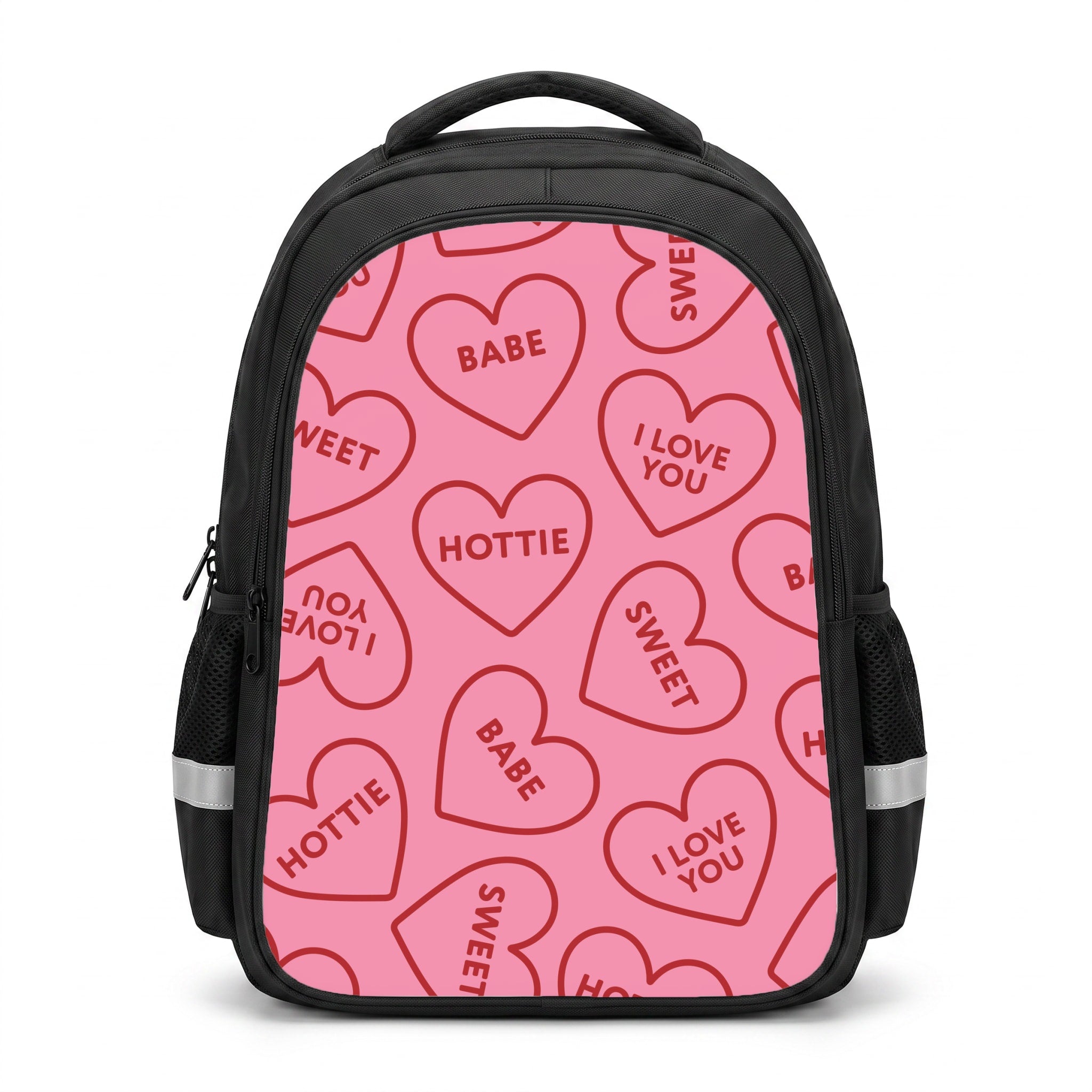 Quote Love Hearts Pattern Backpack