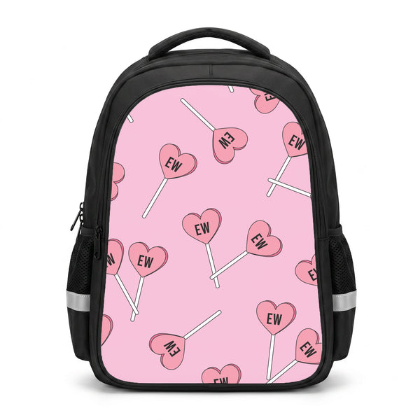 Ew Love Heart Lolipops Pattern Backpack