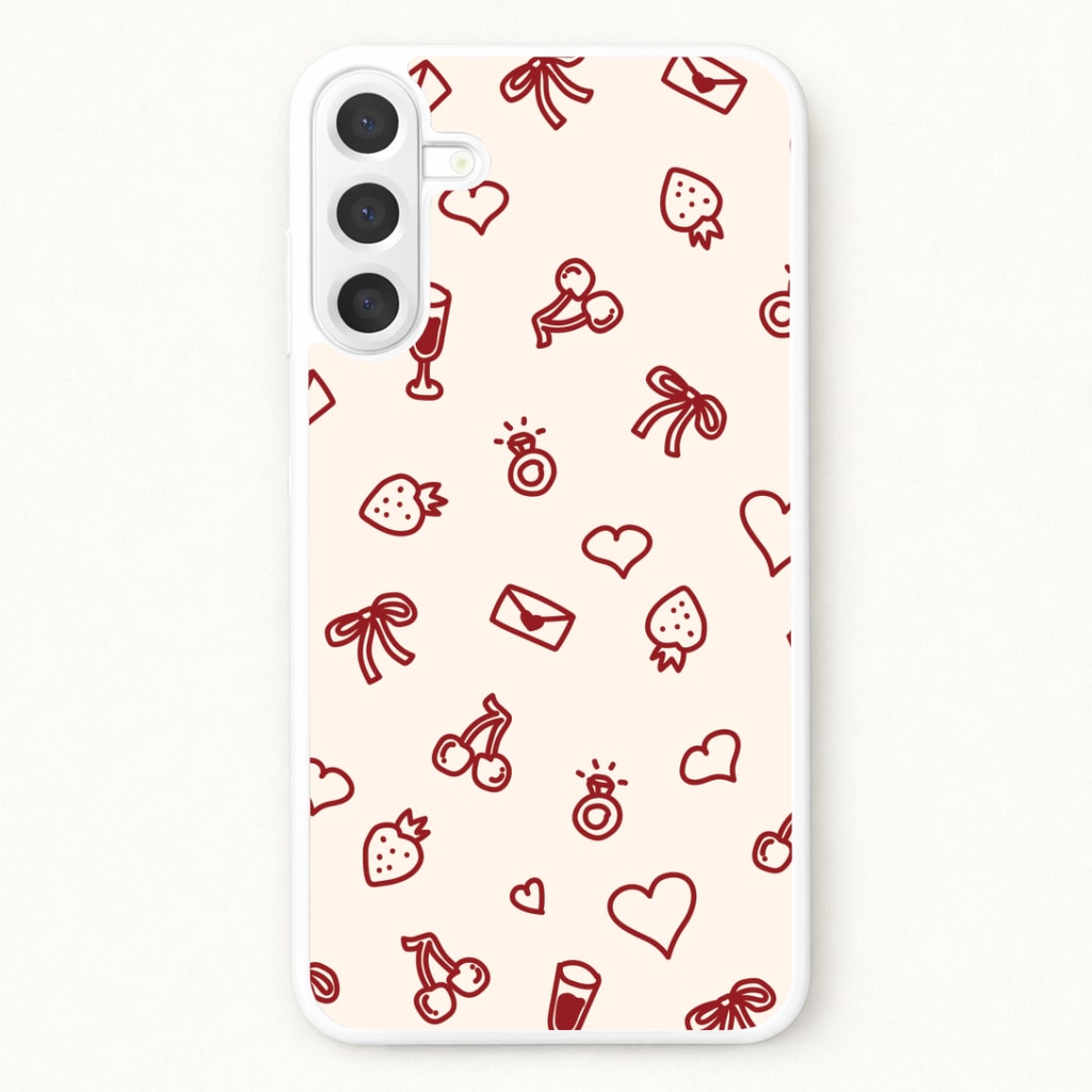 Valentines Doodles Phone Case for Galaxy A37