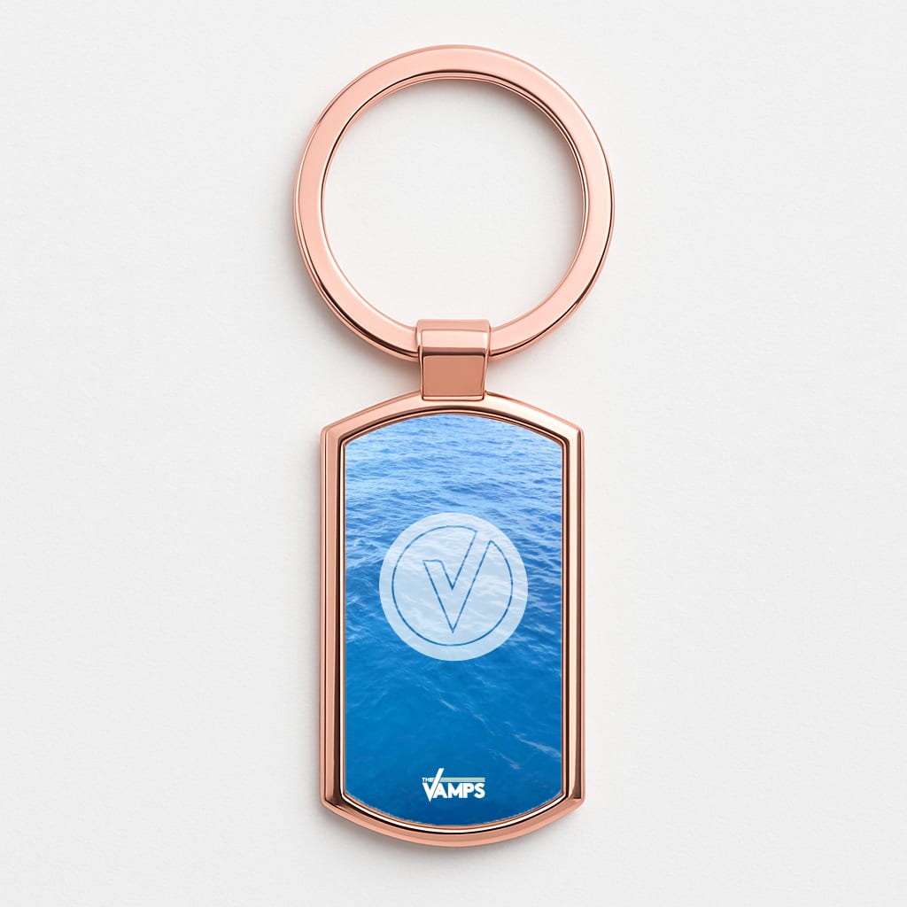 Vamps Logo Rose Gold Keyring