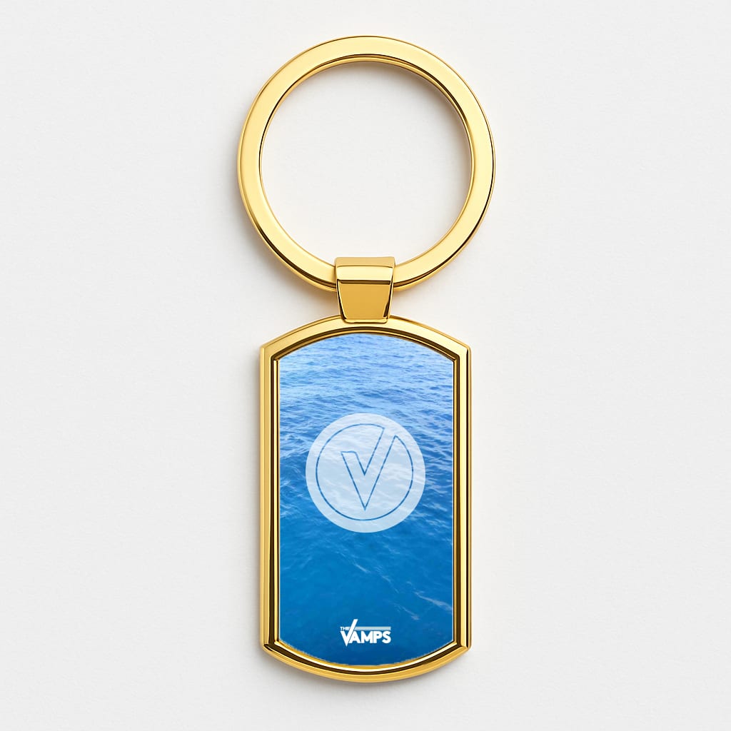 Vamps Logo Gold Keyring