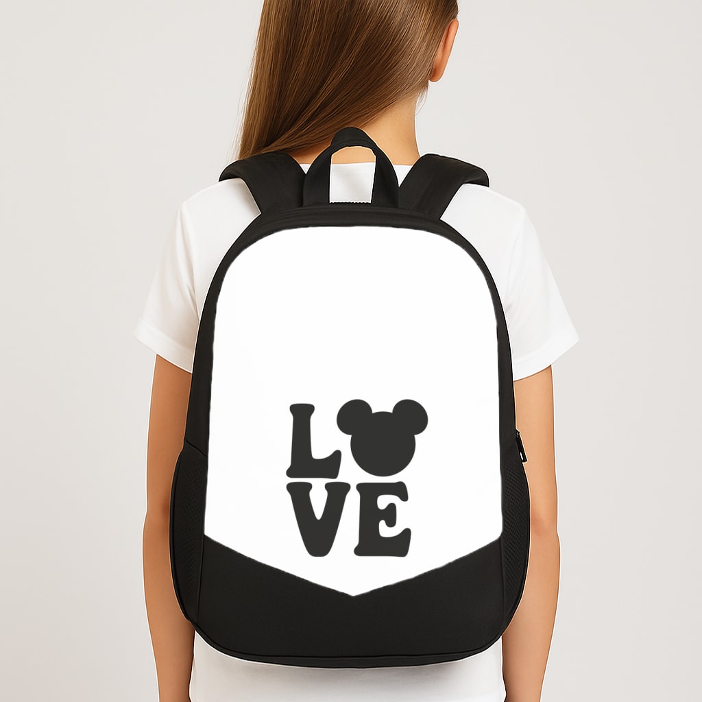 Mouse Love Valentine's Large School Bag