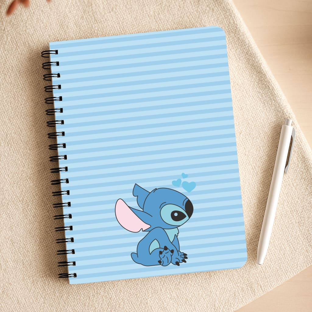 Blue Hearts Alien Blue Valentine's Notepad