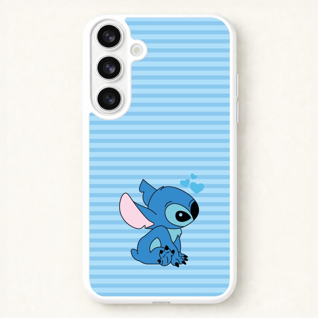 Blue Hearts Alien Blue Valentine's Phone Case for Galaxy S26