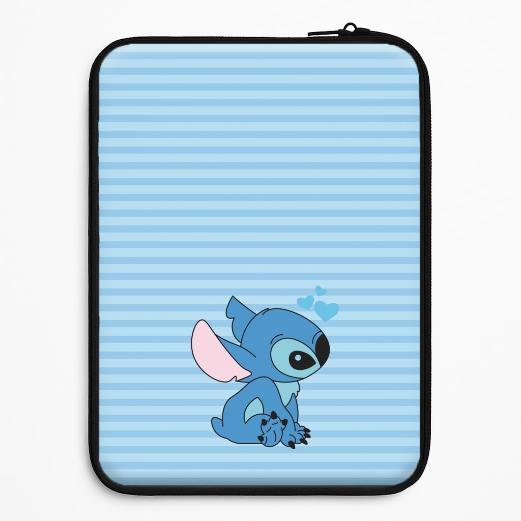 Blue Hearts Alien Blue Valentine's Universal Laptop Sleeve