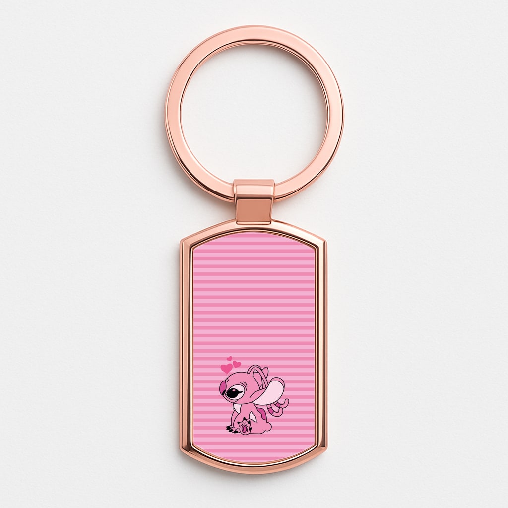 Angel Valentine's Rose Gold Keyring