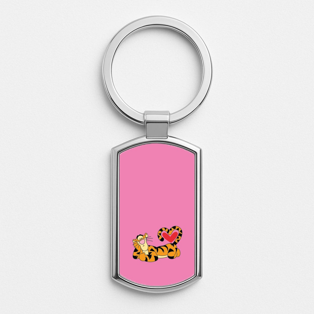 Tiger Valentine's Silver Keyring