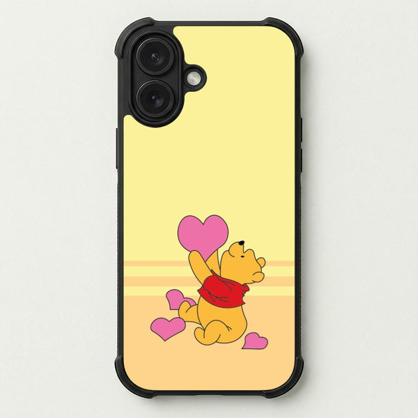 Pooh Love Heart Balloons Valentine's Phone Case — Bumper case