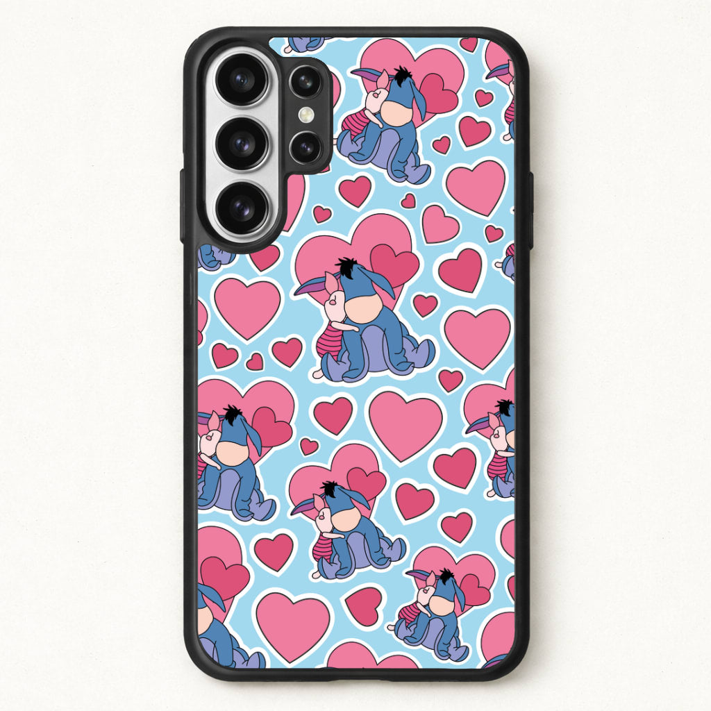 Donkey and Pig Pattern Valentine's Phone Case for Galaxy S26 Ultra