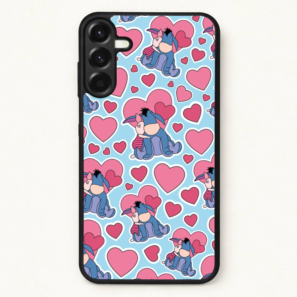 Donkey and Pig Pattern Valentine's Phone Case for Galaxy A17
