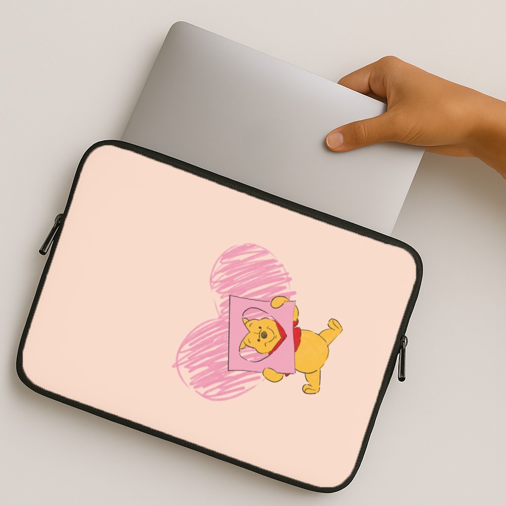Pooh Heart Drawing Valentine's MacBook Case