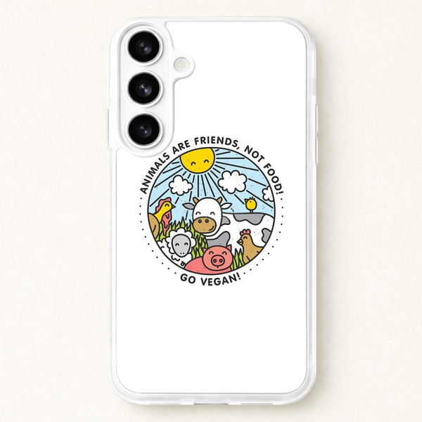 Animals Are Friends, Not Food - Vegan Phone Case for Galaxy S26