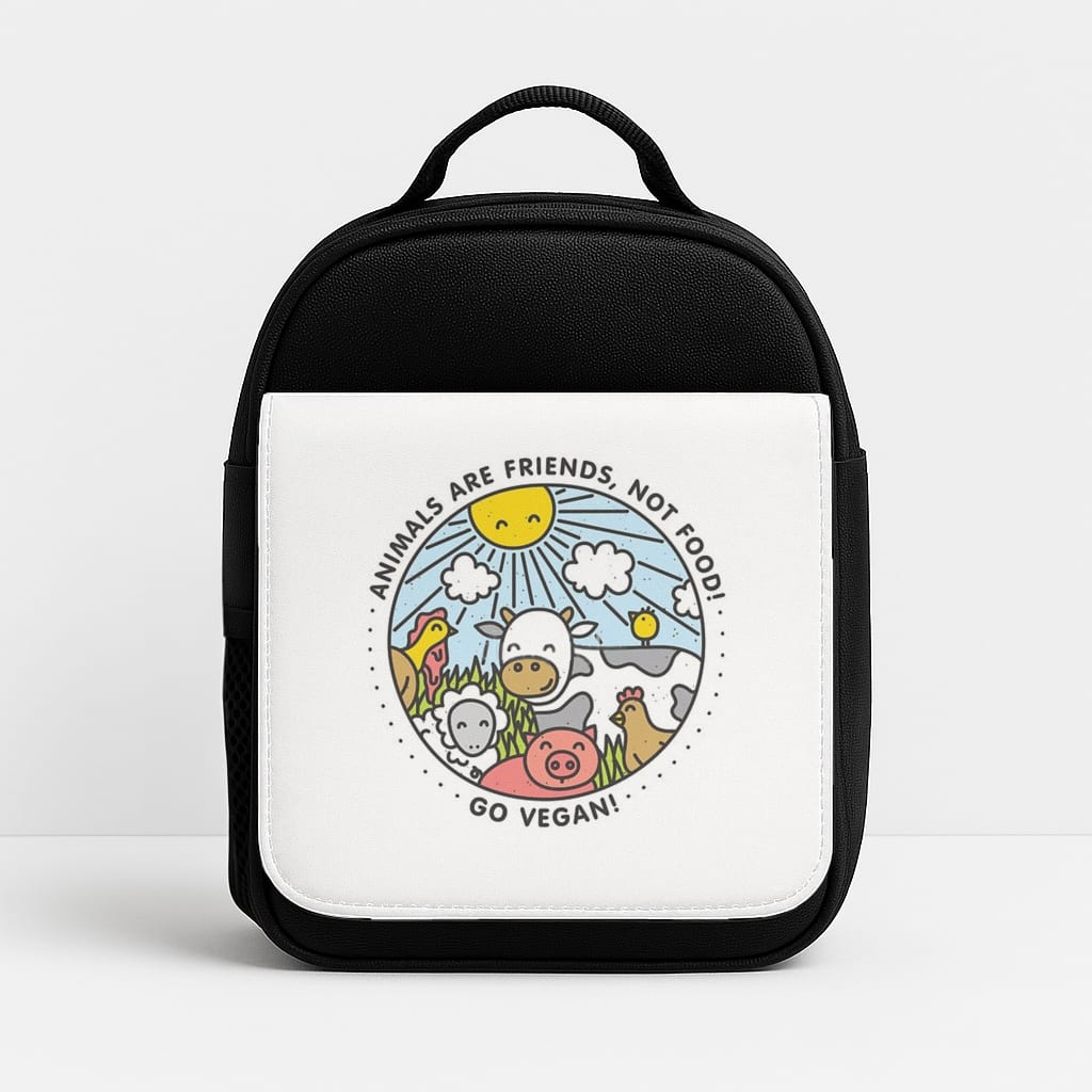 Animals Are Friends, Not Food - Vegan Insulated Lunchbox