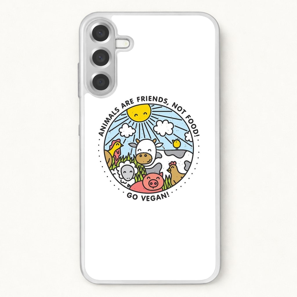 Animals Are Friends, Not Food - Vegan Phone Case for Galaxy A37
