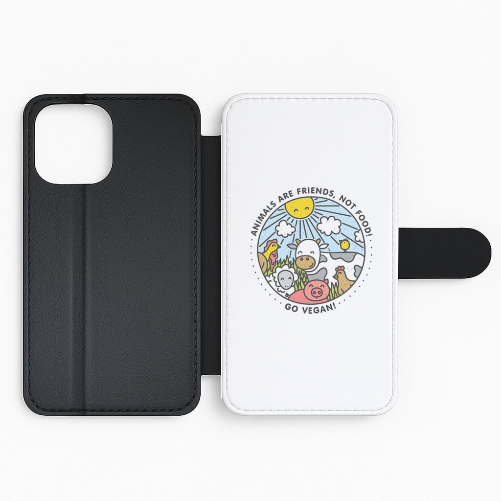 Animals Are Friends, Not Food - Vegan Flip Phone Case