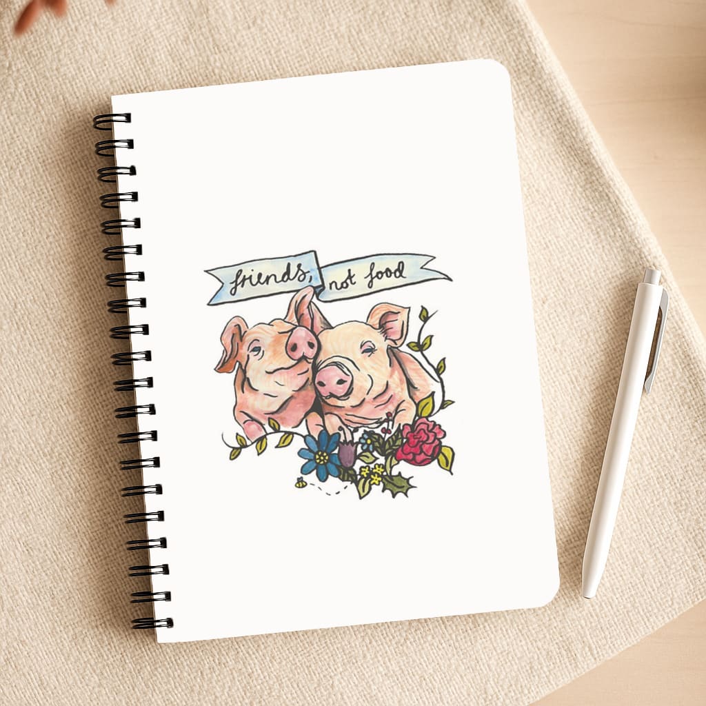 Friends Not Food - Vegan Notepad
