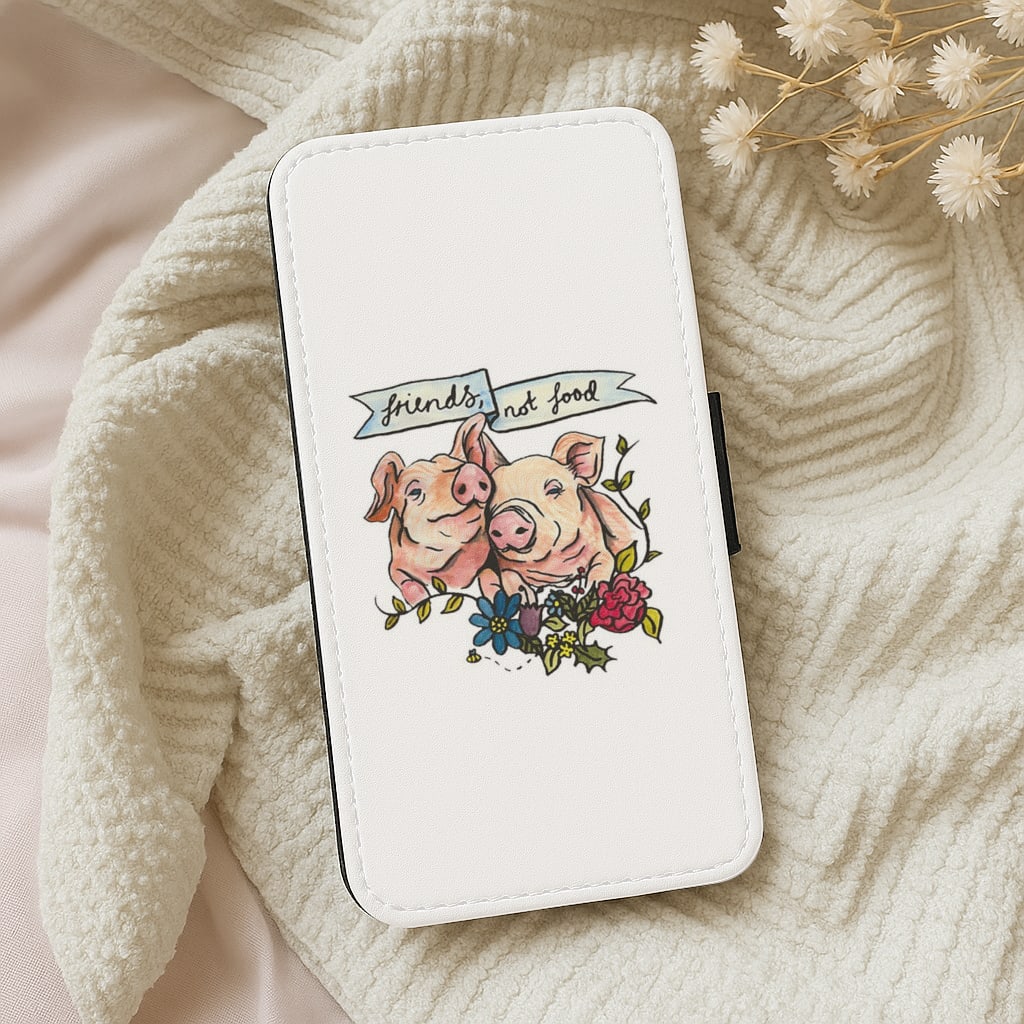 Friends Not Food - Vegan Wallet Phone Case
